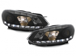 Headlights suitable for VW GOLF 6 (10.2008-2012) TRU DRL DAYTIME Black-image-6000476