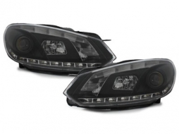 Headlights suitable for VW GOLF 6 (10.2008-2012) TRU DRL DAYTIME Black-image-60396