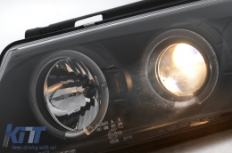 Headlights suitable for VW Passat B5 3B (11.1996-08.2000) Angel Eyes Black-image-6111982