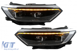 Headlights suitable for VW Passat B8 3G Facelift (2016-2019) LED 2020 Look with Sequential Dynamic Turning Lights - HLVWPA3GF