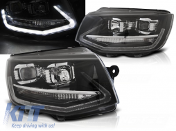 HEADLIGHTS TRUE DRL BLACK fits VW T6 15-19-image-6268032