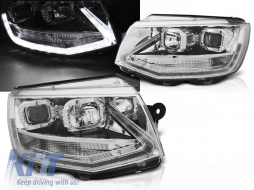 HEADLIGHTS TRUE DRL CHROME fits VW T6 15-19-image-6268018