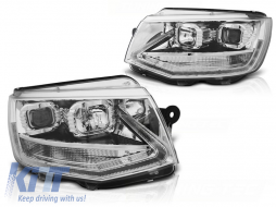 HEADLIGHTS TRUE DRL CHROME fits VW T6 15-19-image-6268019