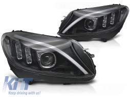 HEADLIGHTS TUBE LED BLACK fits MERCEDES W205 14-18