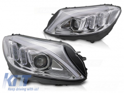 HEADLIGHTS TUBE LED CHROME fits MERCEDES W205 14-18