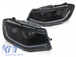 HEADLIGHTS TUBE LIGHT BLACK DRL SEQ fits VW CADDY 20- - TTHV6029670