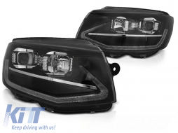 HEADLIGHTS TUBE LIGHT BLACK DRL SEQ fits VW T6 15-19 - TTHV6028871