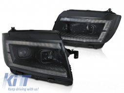 HEADLIGHTS TUBE LIGHT BLACK DRL SEQ fits VW CRAFTER II 2017- 