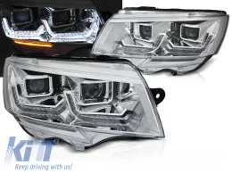 HEADLIGHTS TUBE LIGHT CHROME DRL SEQ fits VW T6.1 20--image-6269796
