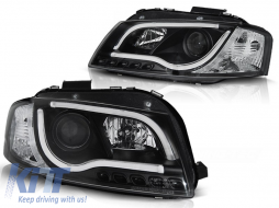HEADLIGHTS TUBE LIGHT DRL BLACK fits AUDI A3 8P 05.03-03.08 - TTHA6027576