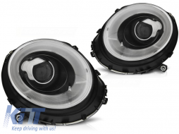 HEADLIGHTS TUBE LIGHTL BLACK fits BMW MINI (COOPER) 06-14