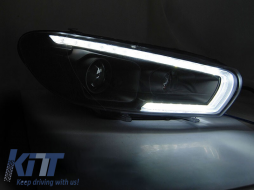 Headlights tube SEQ LED suitable for Volkswagen Scirocco 2008-2014 Black-image-6238754