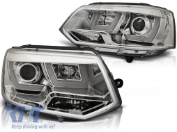 image-53-HEADLIGHTS U-LED LIGHT CHROME fits VW T5 2010-2015