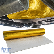 Heat protection foil insulation mat 25x50cm self-adhesive exhaust heat shield gold 500°C