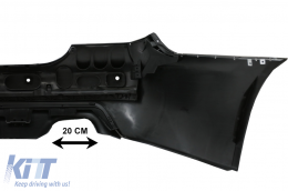 Heck Stoßstange für BMW 5er E60 03-07 Luftverteiler M-Technik Design PDC 24mm-image-6084436