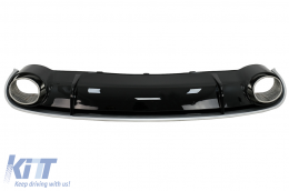 Heckdiffusor & Auspuff Tipps für AUDI A4 B8 Pre Facelift 2007-2011 RS4 Look-image-6015365