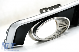 Heckdiffusor & Auspuffspitzen für Audi A6 C8 4K Avantlimousine 18+ RS6 Look Silber-image-6075719