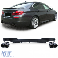 image-32-Heckdiffusor + doppelte Endrohre 4-Rohr-Performance-Look geeignet für BMW F10 F11 535