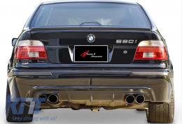 image-24-Heckdiffusor E39 M5 in Piano Schwarz mit links und rechts dualen Ausgängen, Vakuumplastik / 1995-2003