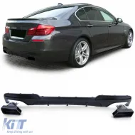 image-25-Heckdiffusor + Endrohre 550 Performance matt schwarz geeignet für BMW F10 F11 535