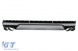 image-1-Heckdiffusor für Audi Q7 SUV 4M Facelift 2020–2025 Endrohrblenden im SQ7-Design