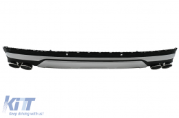 Heckdiffusor für Audi Q7 SUV 4M Facelift 2020–2025 Endrohrblenden im SQ7-Design-image-6098116