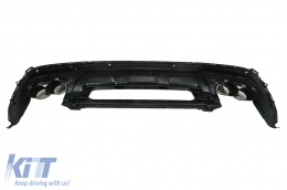 Heckdiffusor für Audi Q7 SUV 4M Facelift 2020–2025 Endrohrblenden im SQ7-Design-image-6098121
