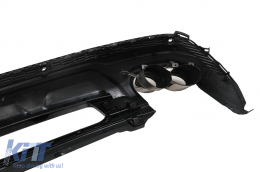 Heckdiffusor für Audi Q7 SUV 4M Facelift 2020–2025 Endrohrblenden im SQ7-Design-image-6098122