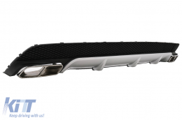 Heckdiffusor für Mercedes CLA W117 2013+ Sport Pack Auspuff Tipps Silber-image-6003708