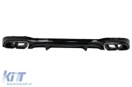 image-19-Heckdiffusor für Mercedes E W213 Facelift Limousine 20+ E63 Design Schwarz glänzend