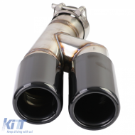 Heckdiffusor glänzend + doppelte schwarze Auspuffendrohre, geeignet für BMW F30 F31 316i 318i 320i-image-6198861