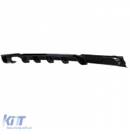 Heckdiffusor glänzend + doppelte verchromte Auspuffblende geeignet für BMW F30 F31 316 318 320-image-6209673