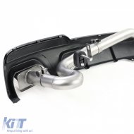 Heckdiffusor glänzend + Duplex V8 Endrohrumbau geeignet für BMW F10 F11 520 525 530-image-6200504