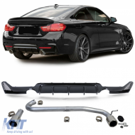 image-18-Heckdiffusor glänzend + Endrohr 440-Look geeignet für BMW F32 F33 F36 425 428 430
