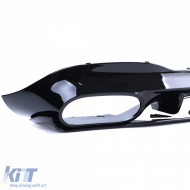 Heckdiffusor glänzend schwarz + doppelte Auspuffendrohre schwarz, geeignet für Mercedes CLA C118 X118-image-6203148