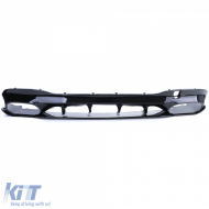 Heckdiffusor glänzend schwarz + doppelte Auspuffendrohre schwarz, geeignet für Mercedes CLA C118 X118-image-6203149