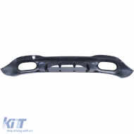 Heckdiffusor glänzend schwarz + doppelte Auspuffendrohre schwarz, geeignet für Mercedes CLA C118 X118-image-6203150