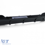 Heckdiffusor glänzend + Duplex-Auspuffrohr-Konversion geeignet für BMW F10 F11 520 525 528 530-image-6200486