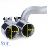 Heckdiffusor glänzend + Duplex-Auspuffrohr-Konversion geeignet für BMW F10 F11 520 525 528 530-image-6200492