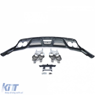 Heckdiffusor im Shelby GT350-Look + doppelte Endrohre geeignet für Ford Mustang 6 14-17-image-6193605