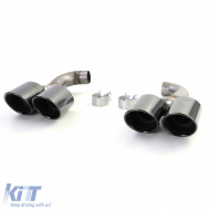 Heckdiffusor Leistungsumrüstung + Schwarze Endrohre geeignet für BMW X4 G02 18-21-image-6192512