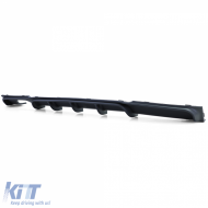 Heckdiffusor matt + doppelte Auspuffblende verchromt geeignet für BMW F30 F31 316 318 320-image-6210231