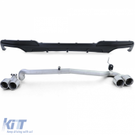 Heckdiffusor matt + Duplex-Auspuffanlage geeignet für BMW F10 F11 520 525 528 530-image-6192452