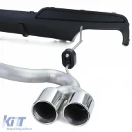 Heckdiffusor matt + Duplex-Auspuffanlage geeignet für BMW F10 F11 520 525 528 530-image-6192456