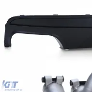 Heckdiffusor matt + Duplex-Auspuffanlage geeignet für BMW F10 F11 520 525 528 530-image-6192458