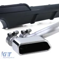 Heckdiffusor matt + Duplex V8 Auspuffrohr-Konversion geeignet für BMW F10 F11 520 525 528 530-image-6203768