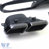 Heckdiffusor mit schwarzen Auspuffendrohren, geeignet für Mercedes E-Klasse W213 ohne A Designlinie-image-6198150