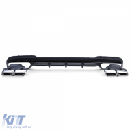 Heckdiffusor mit verchromten Endrohren, geeignet für Mercedes E-Klasse W212 13-16 mit A Designlinie-image-6196530