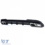 Heckdiffusor mit verchromten Endrohren, geeignet für Mercedes E-Klasse W212 13-16 mit A Designlinie-image-6196531