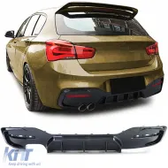 image-71-Heckdiffusor Performance schwarz glänzend geeignet für BMW 1er F20 F21 120 125 15-19